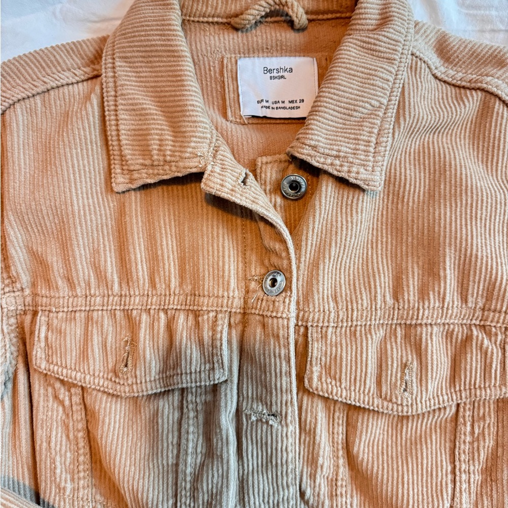 Bershka Tan Corduroy Jacket